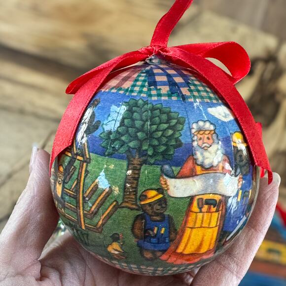 1996 Noah's Ark Christmas Ornaments Set of 12 Star and Ball Shaped Vintage Bible - Picture 14 of 16